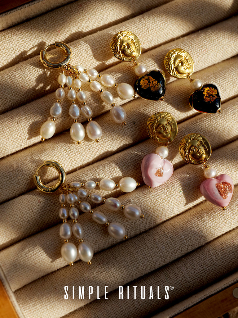 [ Gocce di Rugiada ] freshwater pearl hoop earrings