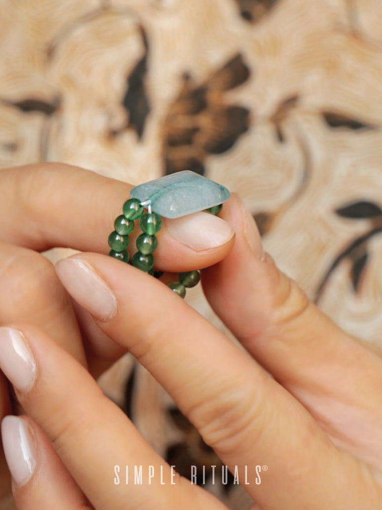 24SS [ Retro Palace ] handmade genstone ring