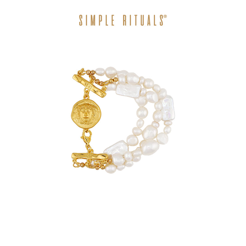23FW [Medusa collection] mystery romance medusa baroque pearl Bracelet
