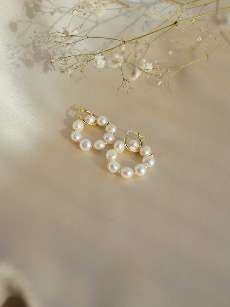 [ Clouds Ring ] freshwater pearls earrings