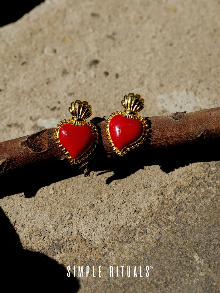 [ LOVE from Napoli ] Sacred Hearts earrings