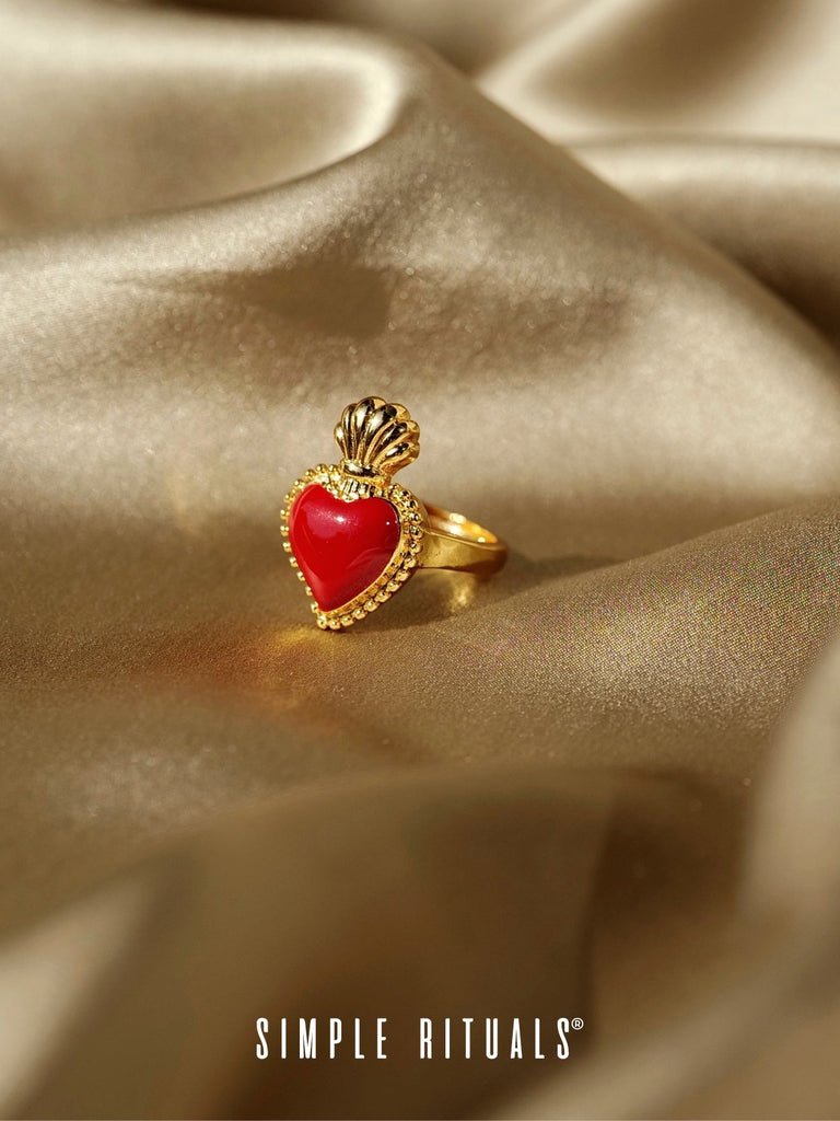 [ LOVE from Napoli ] White Sacred Heart Ring