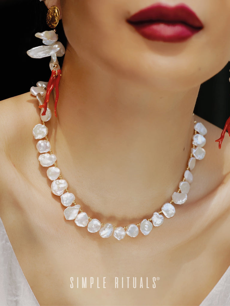 [ Petals ] Freshwater pearls necklace