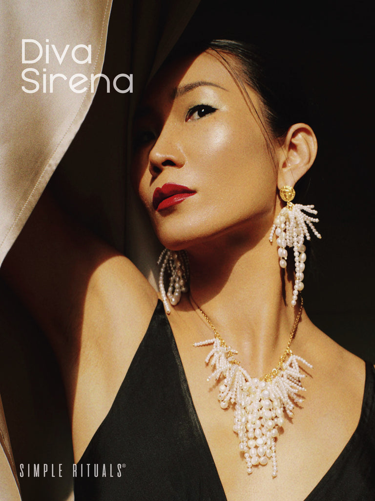 [  Diva Sirena ] more than 100hrs handmade natural pearl stud earrings