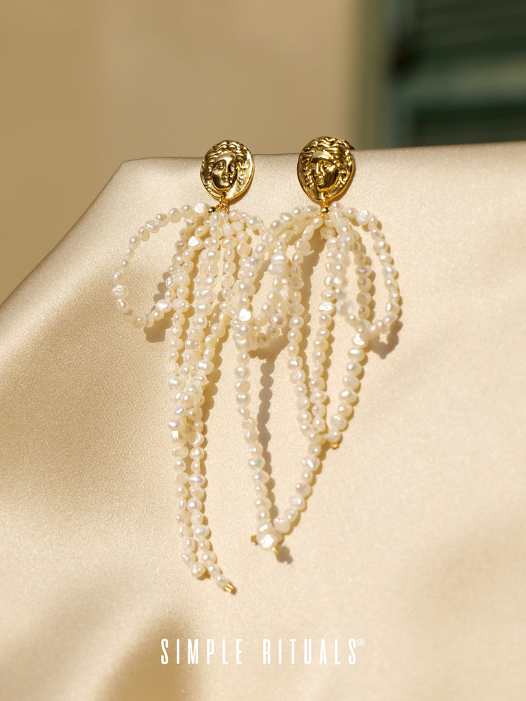 [ Danza delle Meduse ] handmade freshwater pearls earrings