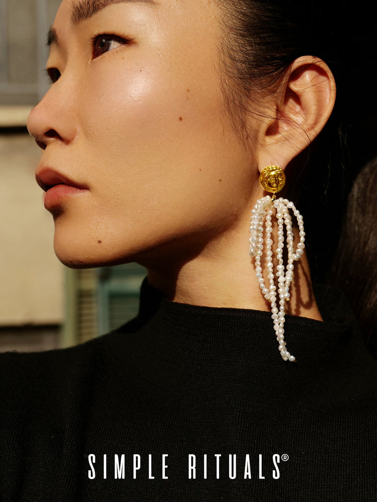 [ Danza delle Meduse ] handmade freshwater pearls earrings