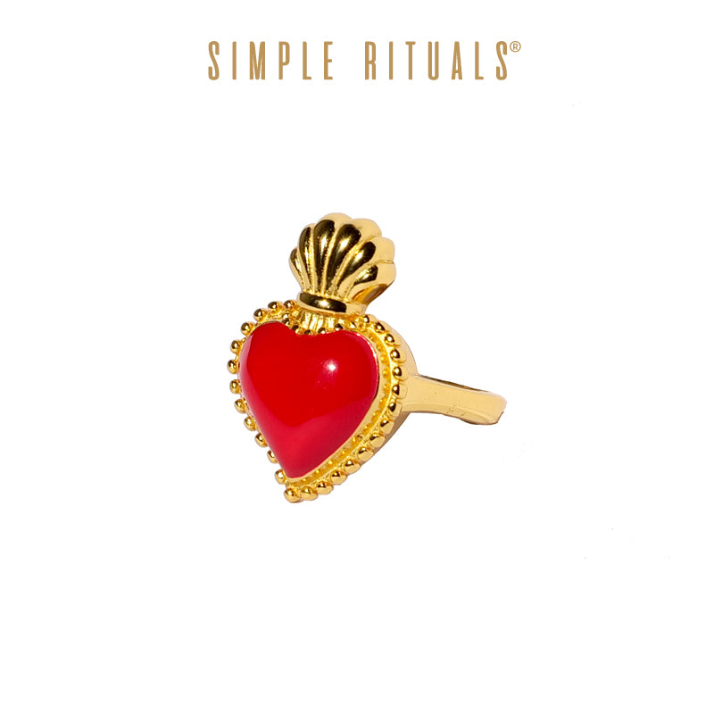 [ LOVE from Napoli ] Red Sacred Heart Ring