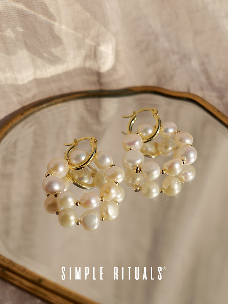 [ Clouds Ring ] freshwater pearls earrings