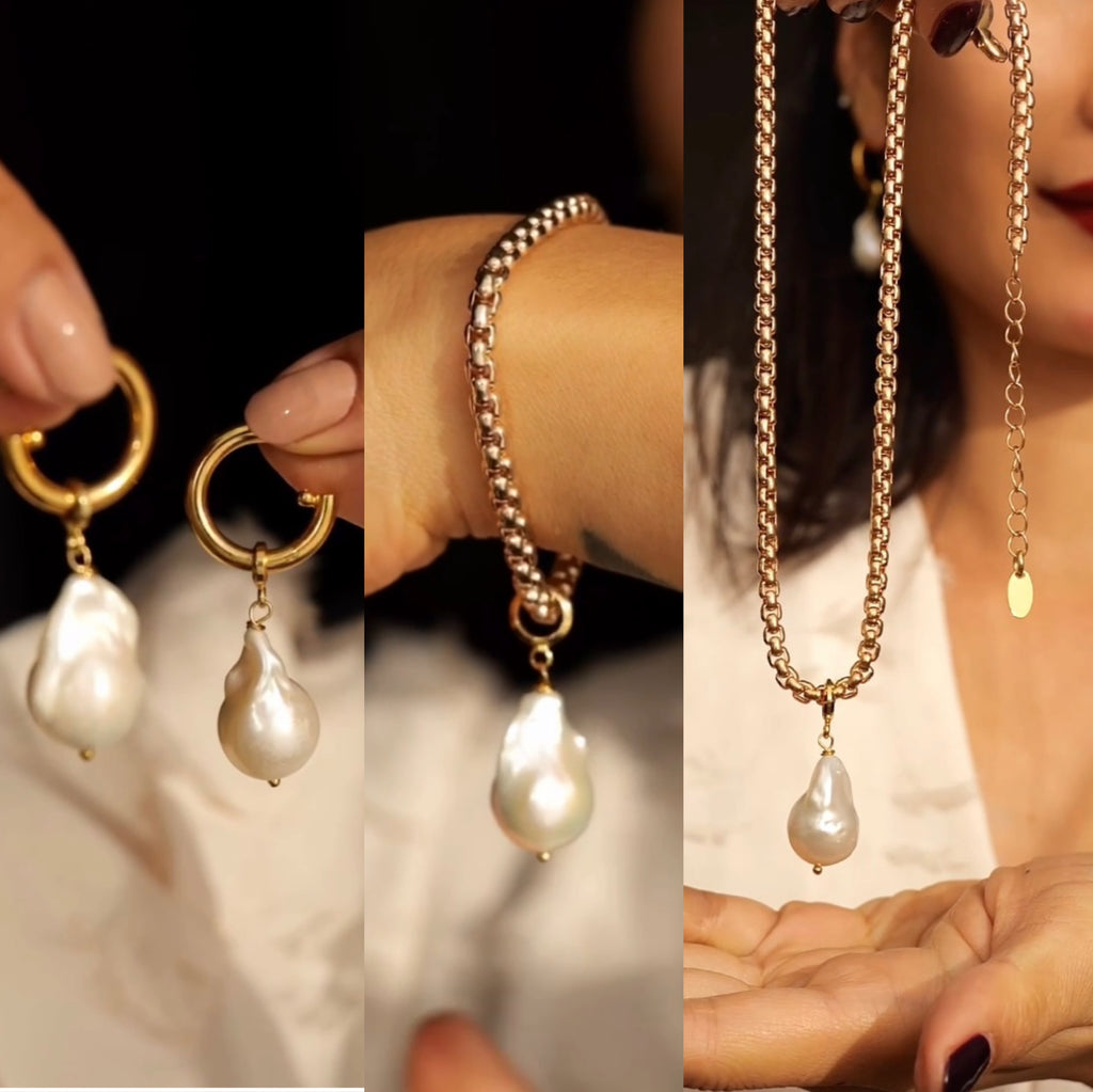[ One drop of Love ] Baroque Earrings/Bracelet/Necklace
